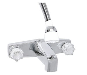 Valterra Chrome Tub & Shower Faucet with Shower Head Kit & Diverter  • PF214348