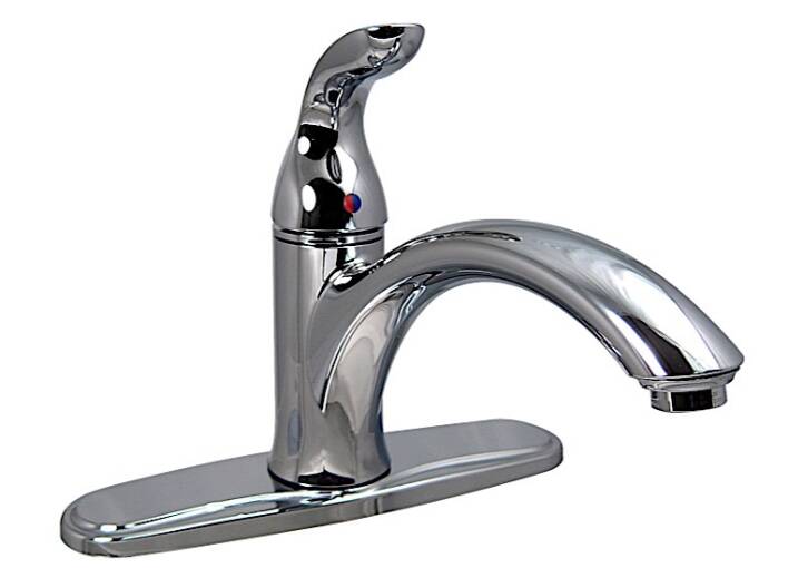 Valterra Chrome Hybrid RV Kitchen Faucet with Lever Handle • PF231321