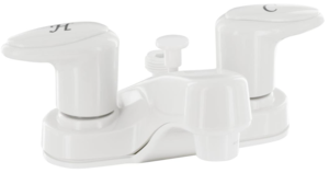 Valterra Catalina RV Bathroom Faucet w/ D-Spud - Dual Lever Handle - White  • PF222241