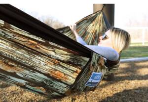 Equip 2 Person Travel Hammock, Wood Grain • 971504