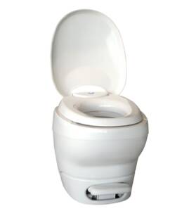 Thetford Aqua Magic Bravura Parchment Plastic High Profile Built-In Toilet • 31085