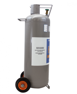 Flame King 100 LB Horizontal & Vertical Propane Cylinder w/ POL and Wheels  • YSN100HOGA