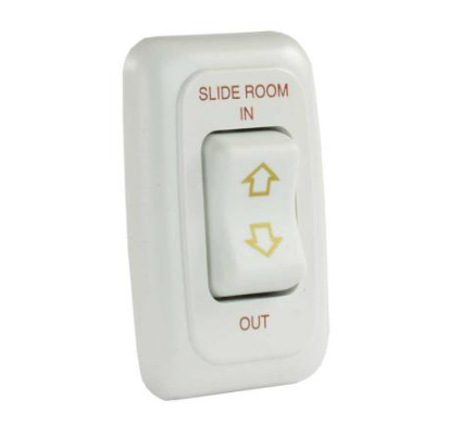 JR Products Single Slide-Out Switch Assembly w/ Bezel, White  • 12075