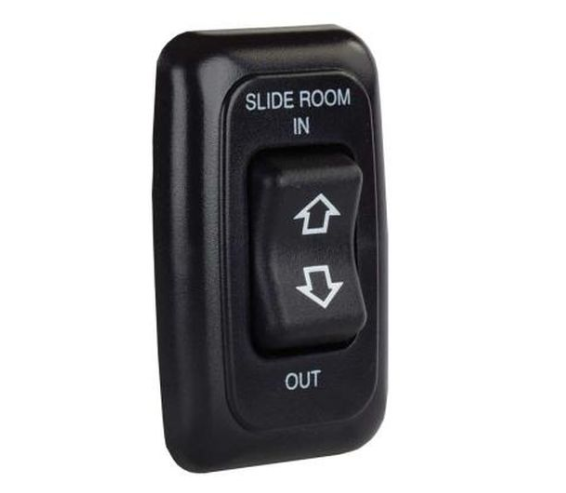 JR Products Single Slide-Out Switch Assembly w/ Bezel, Black  • 12285