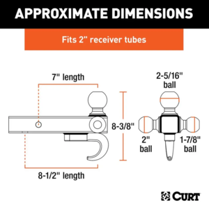 Curt Multi-Ball Mount w/ Hook, 2