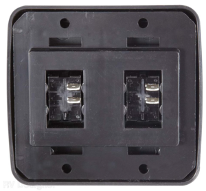 RV Designer DC SPST Double Contoured Rocker Switch - Black  • S523