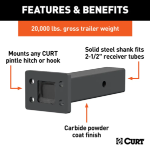 Curt Pintle Mount, 2-1/2