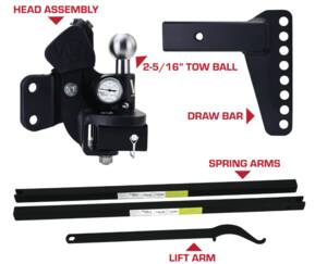 Weigh Safe TrueTow Middle Weight Distribution Hitch, 6