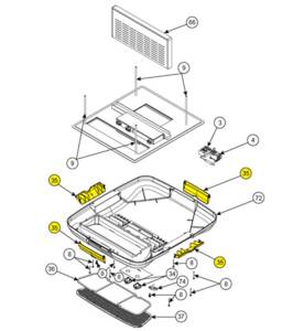 Dometic A/C Ceiling Assembly Vents, Polar White • 3315333.001