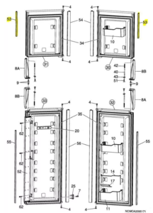 Dometic Freezer Door Outer Side Handle Profile Trim Piece for RM1350  • 3851056038