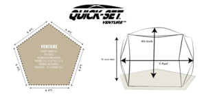 Quick-Set Venture 5-Sided Pop-Up Screen Shelter - Brown/Tan  • 12875