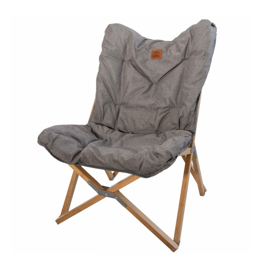 Kuma Outdoor Gear Yoho Bamboo Butterfly Camping Chair – Heather Grey  • 860-KM-YBBBC-HG