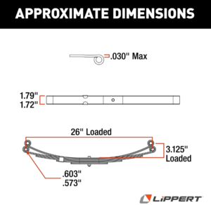 Lippert Leaf Spring for RV Trailer Suspension System - 26