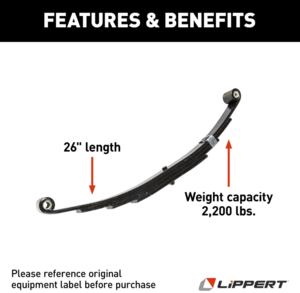 Lippert Leaf Spring for RV Trailer Suspension System - 26