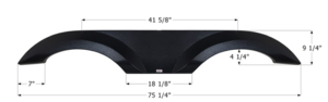 Icon Black Tandem Fender Skirt for Jayco Whitehawk Model  • 14011