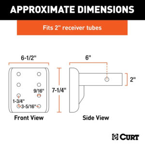 Curt Adjustable Pintle Mount, 2