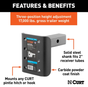 Curt Adjustable Pintle Mount, 2