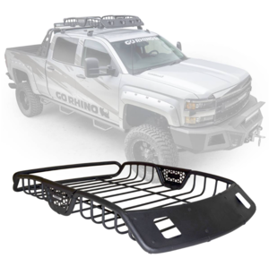 Go Rhino SR20 Tubular Steel Roof Rack With 2x Light Mount Openings - 48