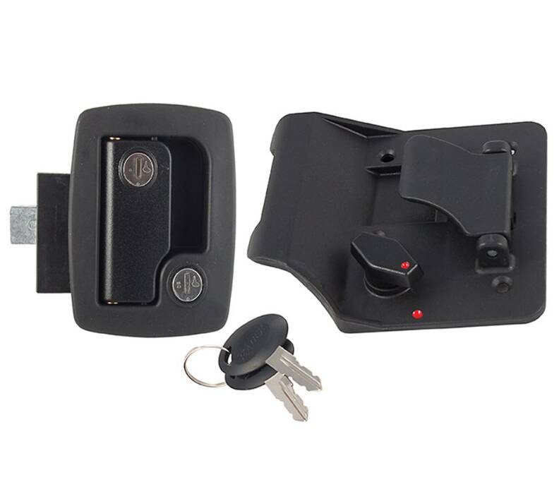 Bauer RV Entry Door Lock With Keys - Black • 013-520