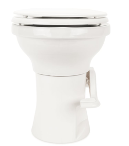 Camco Premium Ceramic RV Toilet with Ergonomic Design, White  • 41710