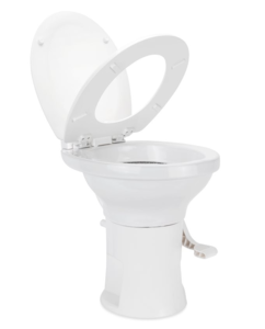 Camco Premium Ceramic RV Toilet with Ergonomic Design, White  • 41710