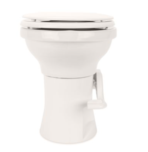 Camco Premium Ceramic RV Toilet with Ergonomic Design, Bone  • 41715