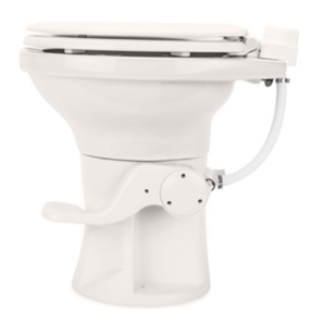 Camco Premium Ceramic RV Toilet with Ergonomic Design, Bone  • 41715