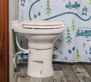 Camco Premium Ceramic RV Toilet with Ergonomic Design, Bone  • 41715