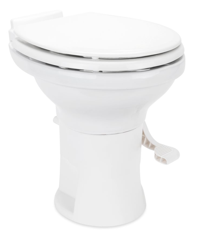 Camco Premium Ceramic RV Toilet with Ergonomic Design, White  • 41710