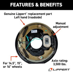 Lippert Electric Trailer Brake Assembly - 10