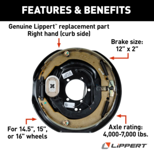 Lippert Electric Trailer Brake Assembly - 12