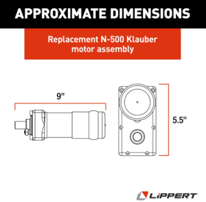 Lippert Klauber N-500 Above-Floor RV Slide-Out Motor  • 130057