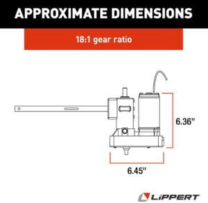 Lippert Above-Floor Slide-Out 18:1 Venture Motor & Right-Angle Driveshaft  • 117292