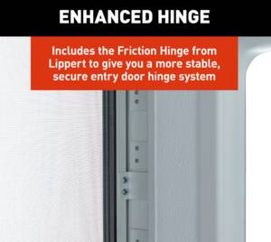 Lippert Right Hinge RV Square Entry Door with Screen Door - 26