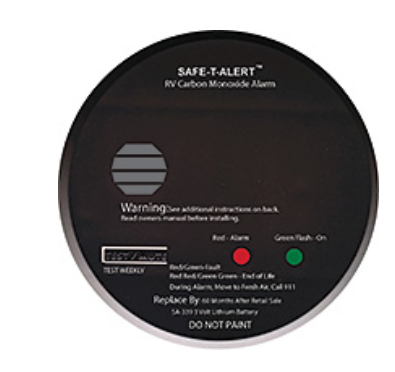 Safe-T-Alert Carbon Monoxide Alarm - Black Round Surface Mount 5 Yr Sealed In Lithium Battery  • SA-339-BL