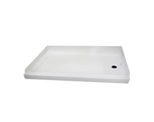 Specialty Recreation White Plastic Rectangular Shower Pan with Right Hand Drain (36