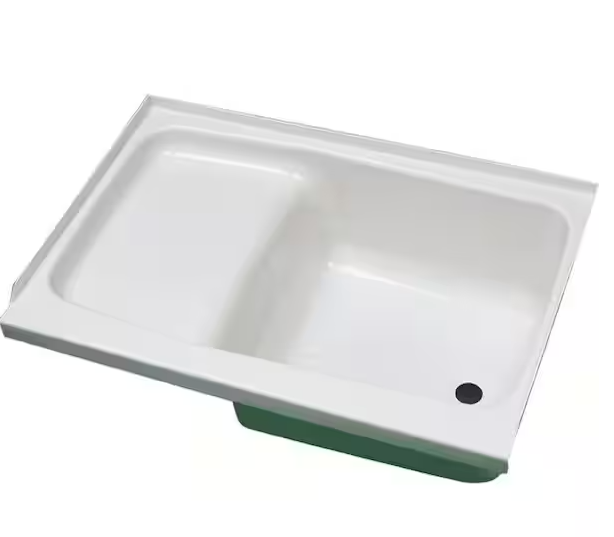 Specialty Recreation White Plastic Rectangular Step Bath Tub with Right Hand Drain, 36