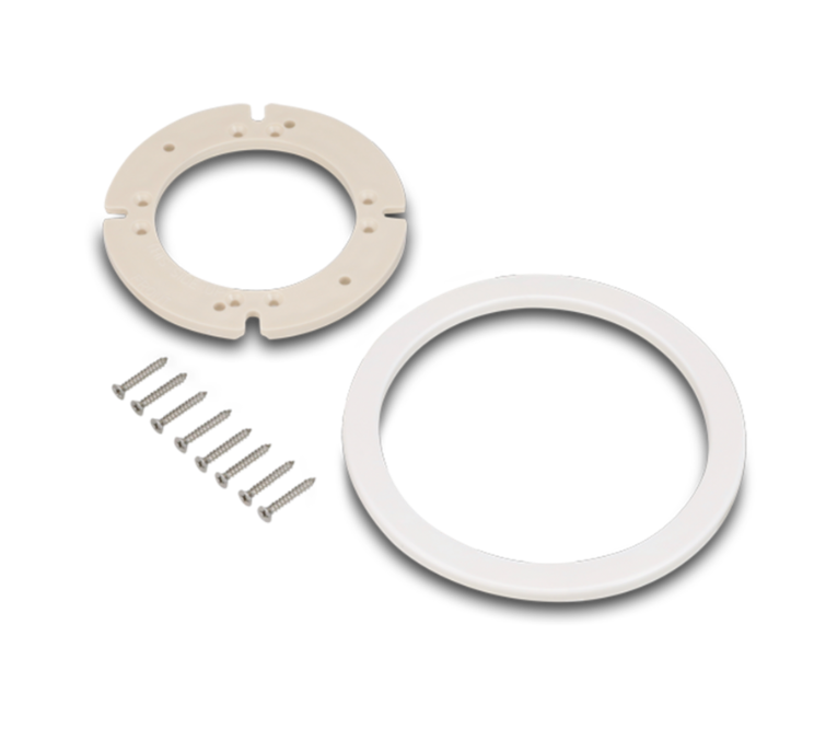 Dometic RV Toilet Universal Mounting Flange Kit, White  • 385310139