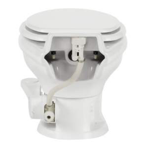 Dometic 321 Gravity Toilet, Elongated Ceramic Bowl, Low-Profile Height, White  • 9108782773