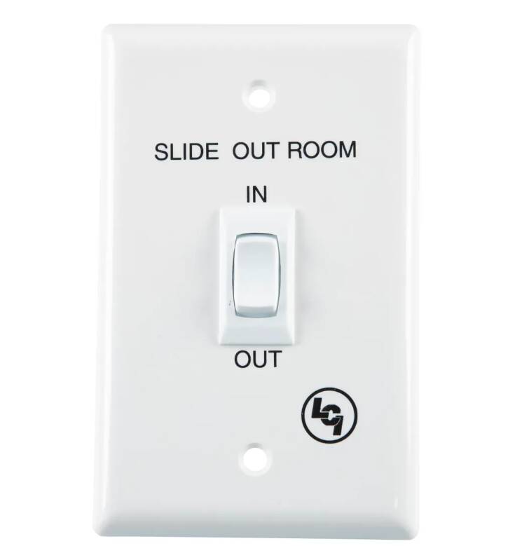 Lippert Hydraulic Slide-Out Interior In/Out Switch, White • 120639
