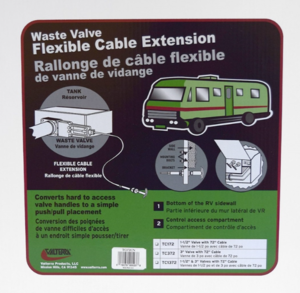 Valterra Sewer Waste Valve Extension Cable Kit With Handle, 3