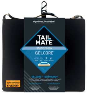 Tail Mate GelCore Seat Cushion for Hunting, Fishing, or Outdoors - Black  • TMSC75BK