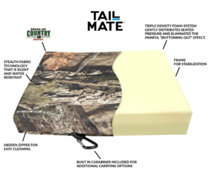 Tail Mate LiteCore Seat Cushion for Hunting, Fishing, or Outdoors - Mossy Oak  • TMSC20