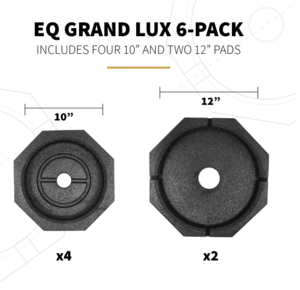 SnapPad EQ Grand Lux Jack Pads - 6 Pack  • EQLXSP6