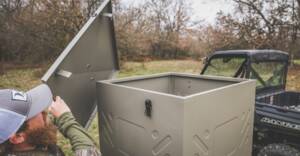 Boss Buck 600 LB Fill Sled Deer Feeder with Diverter Plate and Solar Panel • BB-SF600SLED