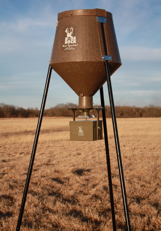 Boss Buck Auto System 200 Lb Deer Feeder, 92in Round Legs - 12V Battery Included  • BB-1.200.A