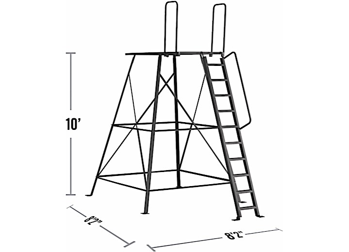 Hawk Double Box Blind with 10' Elite Tower  • HWK-BBB2000-10C