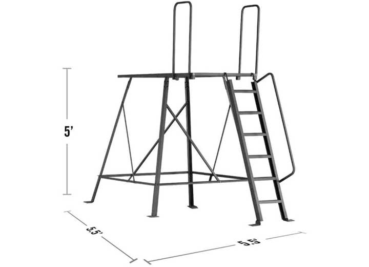 Muddy Gunner Box Blind with 5 ft. Tower  • MUD-BBB1000-5C