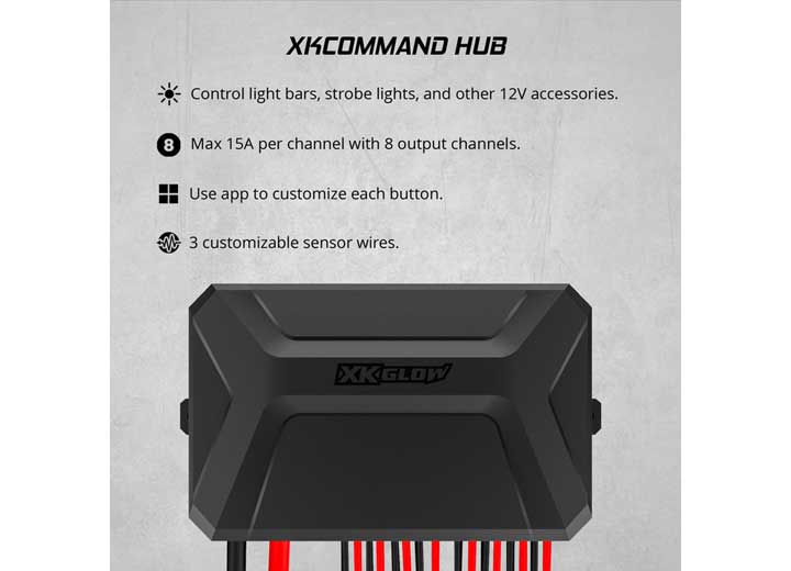 XK Glow XK Command Off Road Switch Panel with Bluetooth-Controlled App  • XK-CMD-KIT