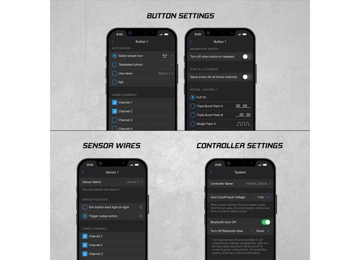 XK Glow XK Command Off Road Switch Panel with Bluetooth-Controlled App  • XK-CMD-KIT